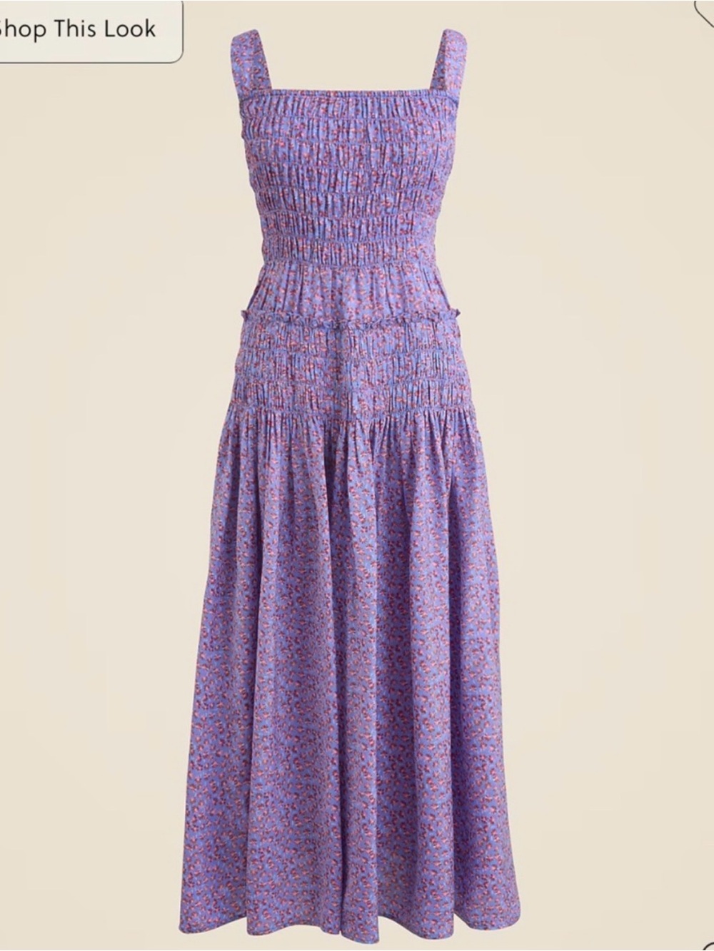 NEW j crew floral smocked dress